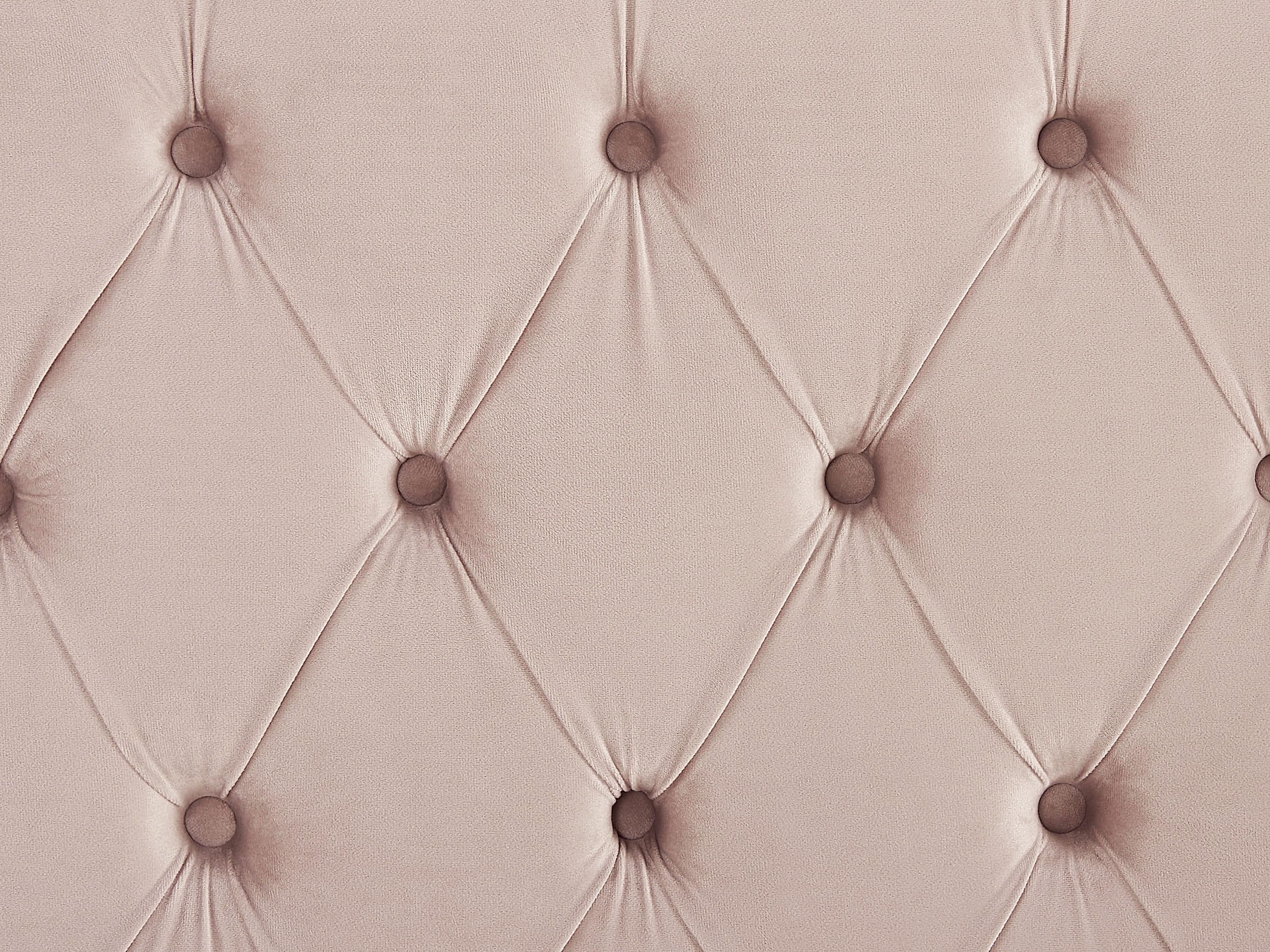 Bed Fluweel LUBBON 180 x 200 cm Pastelroze