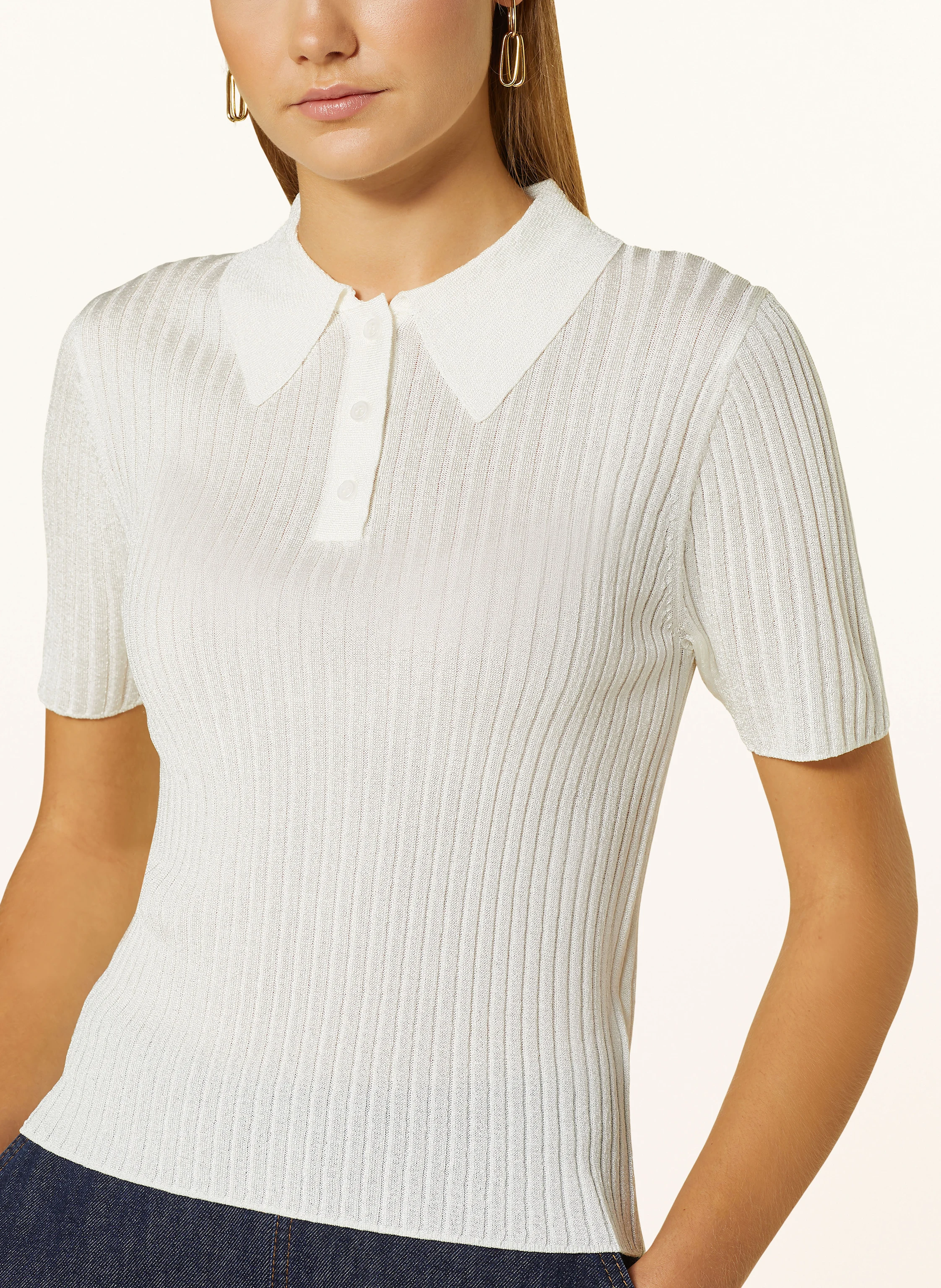 MRS & HUGS Strick-Poloshirt mit Glitzergarn
