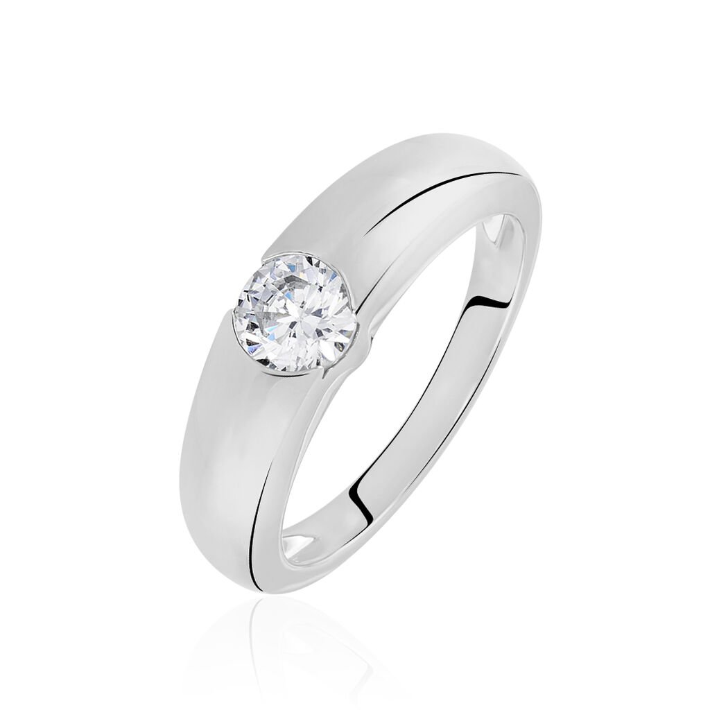 Bague Solitaire Gwendal Argent Oxyde De Zirconium