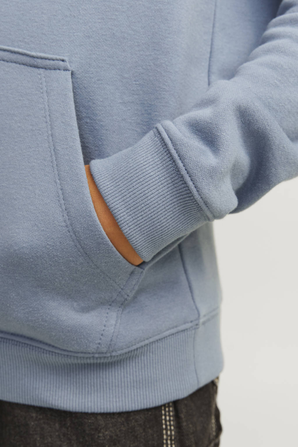 JACK & JONES hoodie JCOOUTDOOR lichtblauw