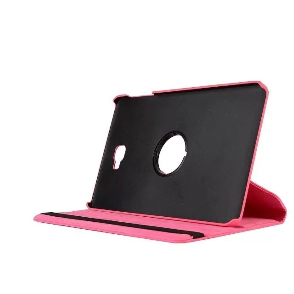 Samsung Galaxy Tab A 10.1 (2016) Leder Flipcase Tasche   360 Grad Drehfunktion Litchi Look - Pink
