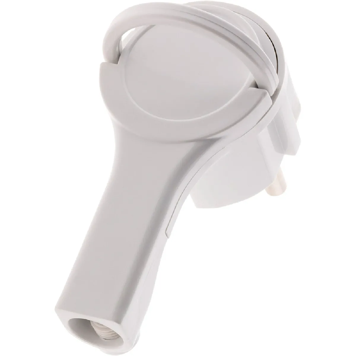 Zenitech Fiche mâle extraplate 2P+T 16A - Lot de 5 - Blanc