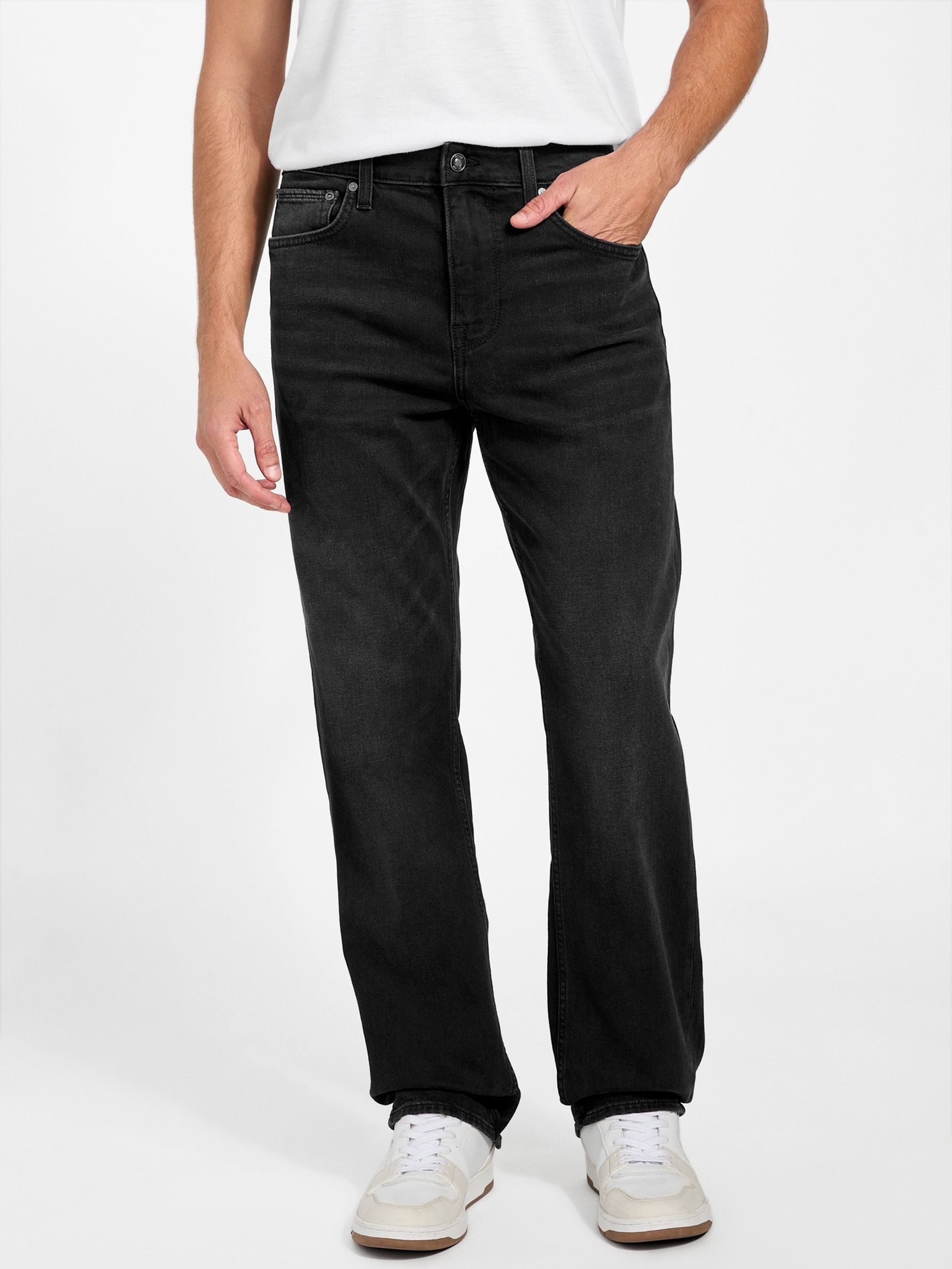 Calça jeans reta Eco Mason de corte regular