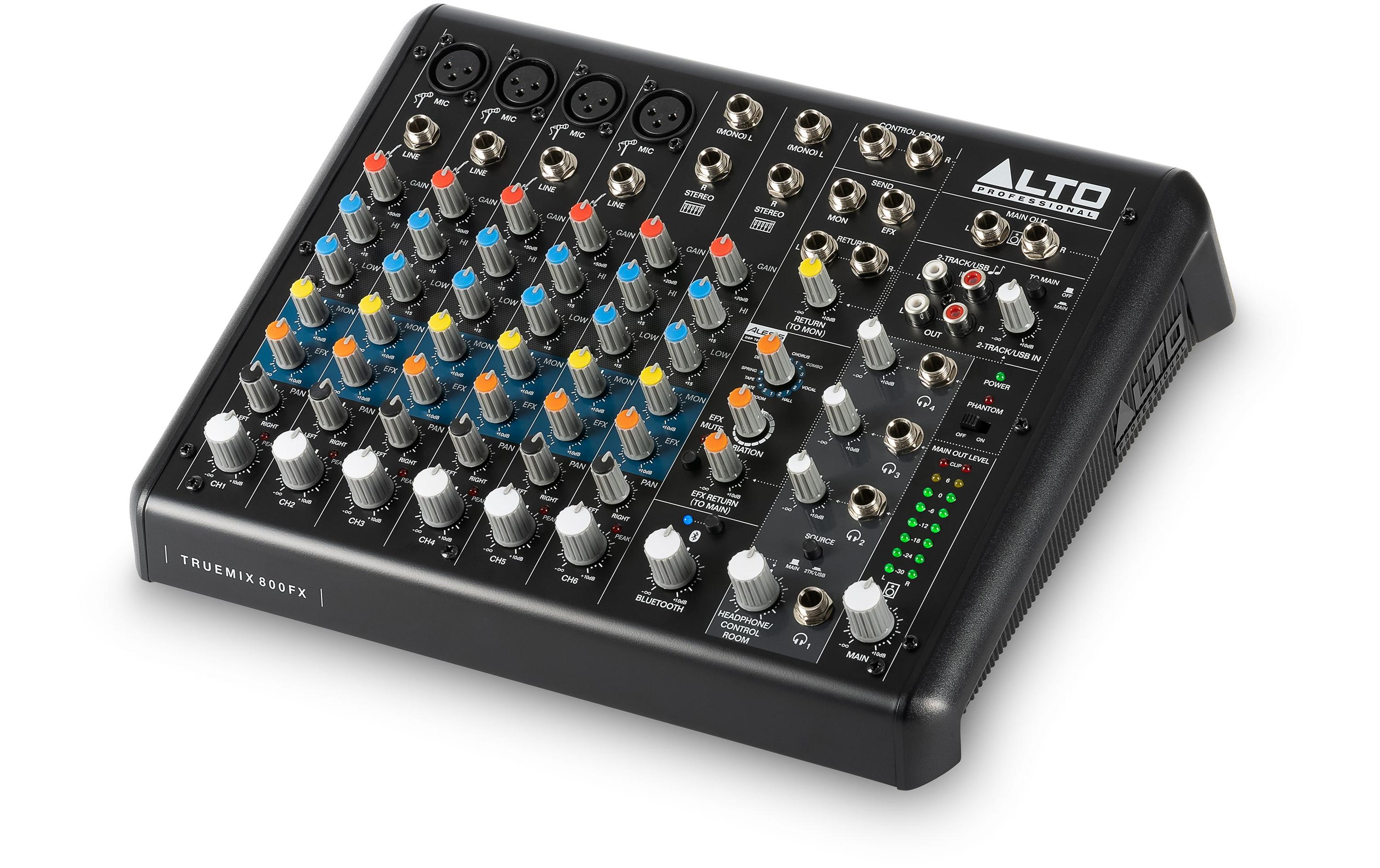 Mischpult Professional TrueMix 800 FX<br>Kompakter 8-Kanal-Mixer mit USB, Bluetooth und Multi FX