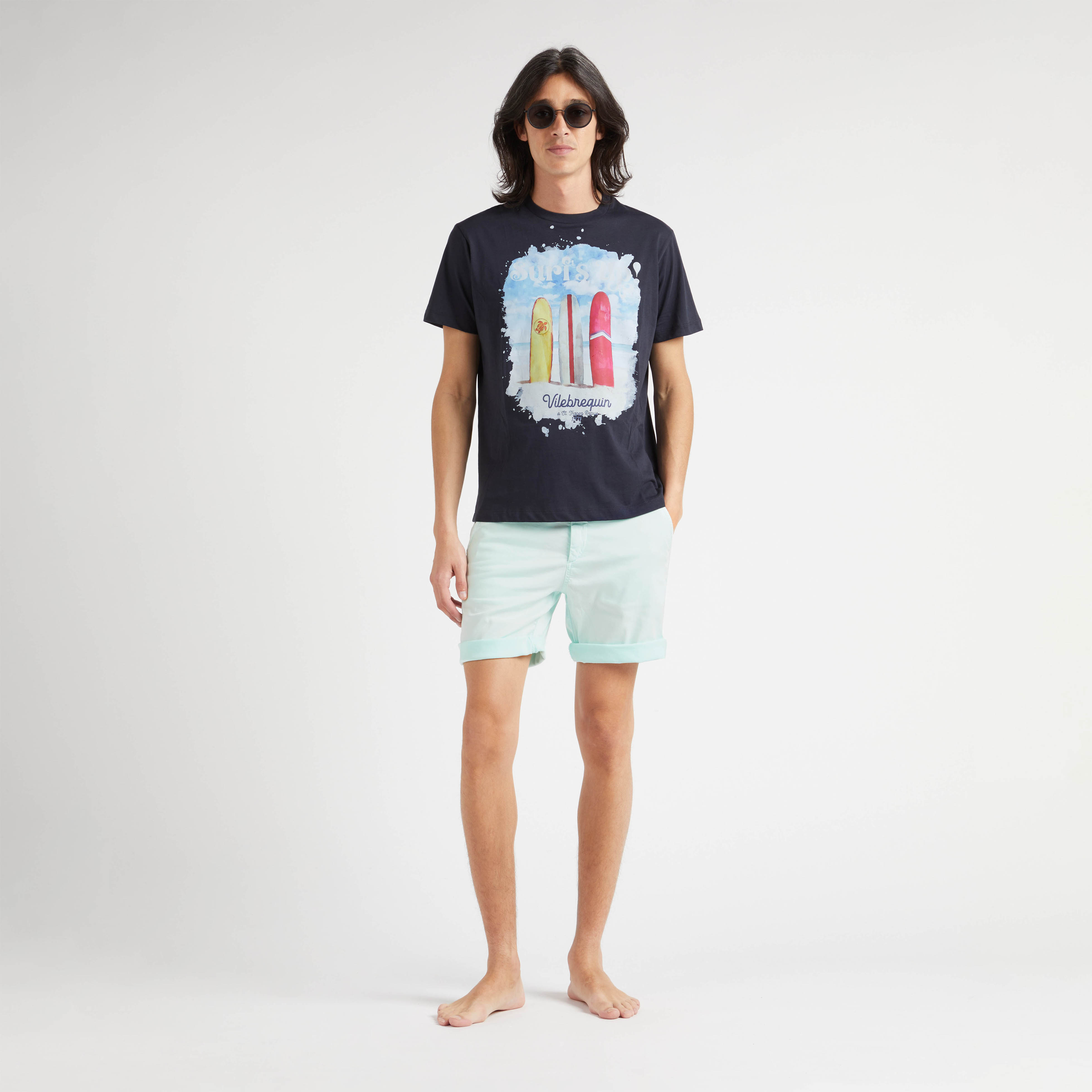 Bermuda en Tencel Homme Uni | Short Homme Vilebrequin
