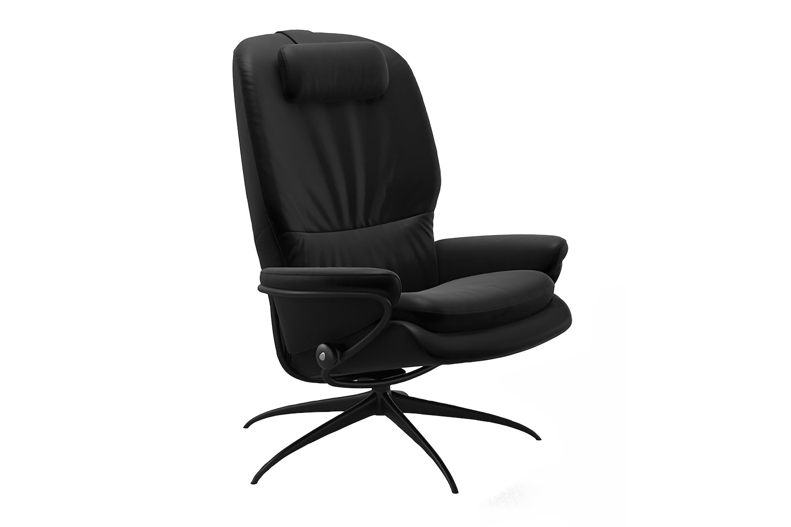Rome lenestol Hud Batick Black og Star understell i sort. Medium
