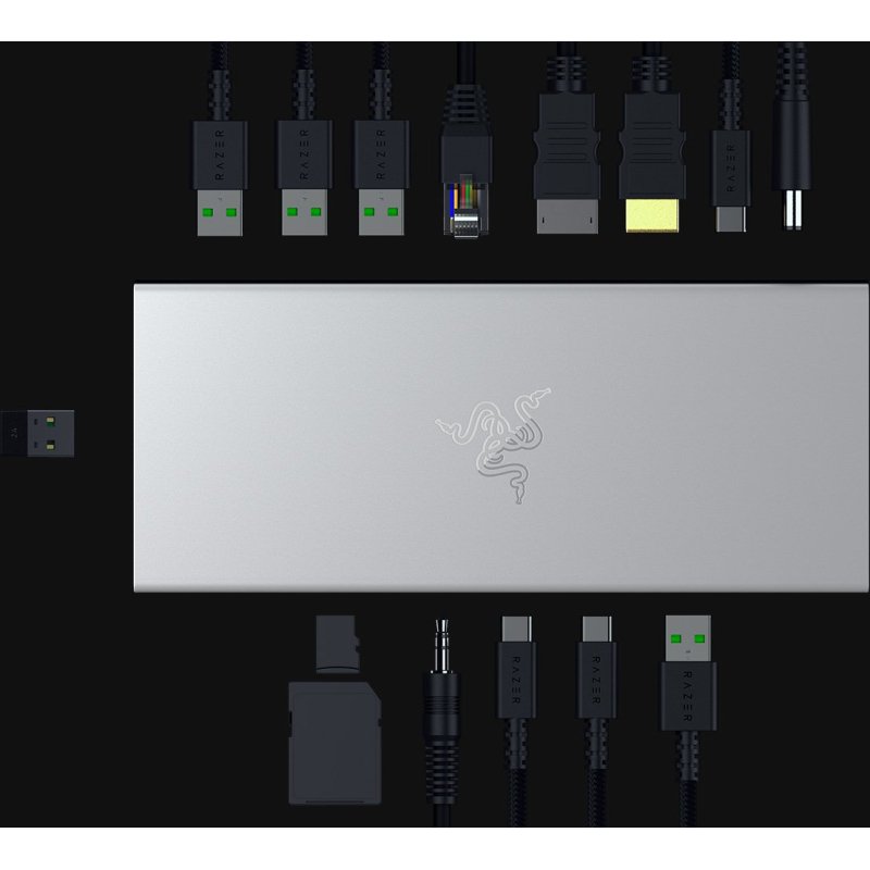Razer USB 4 Dock USB Type-C 10000 Mbit/s Argent
