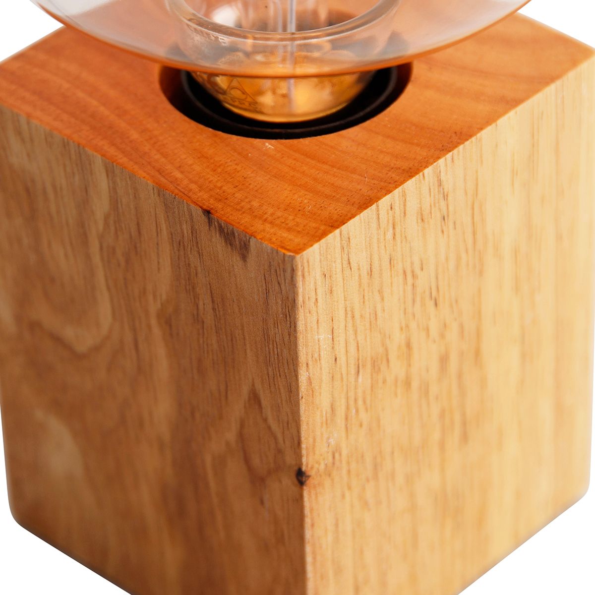 Landelijke tafellamp hout naturel incl. LED G140 - Bloc
