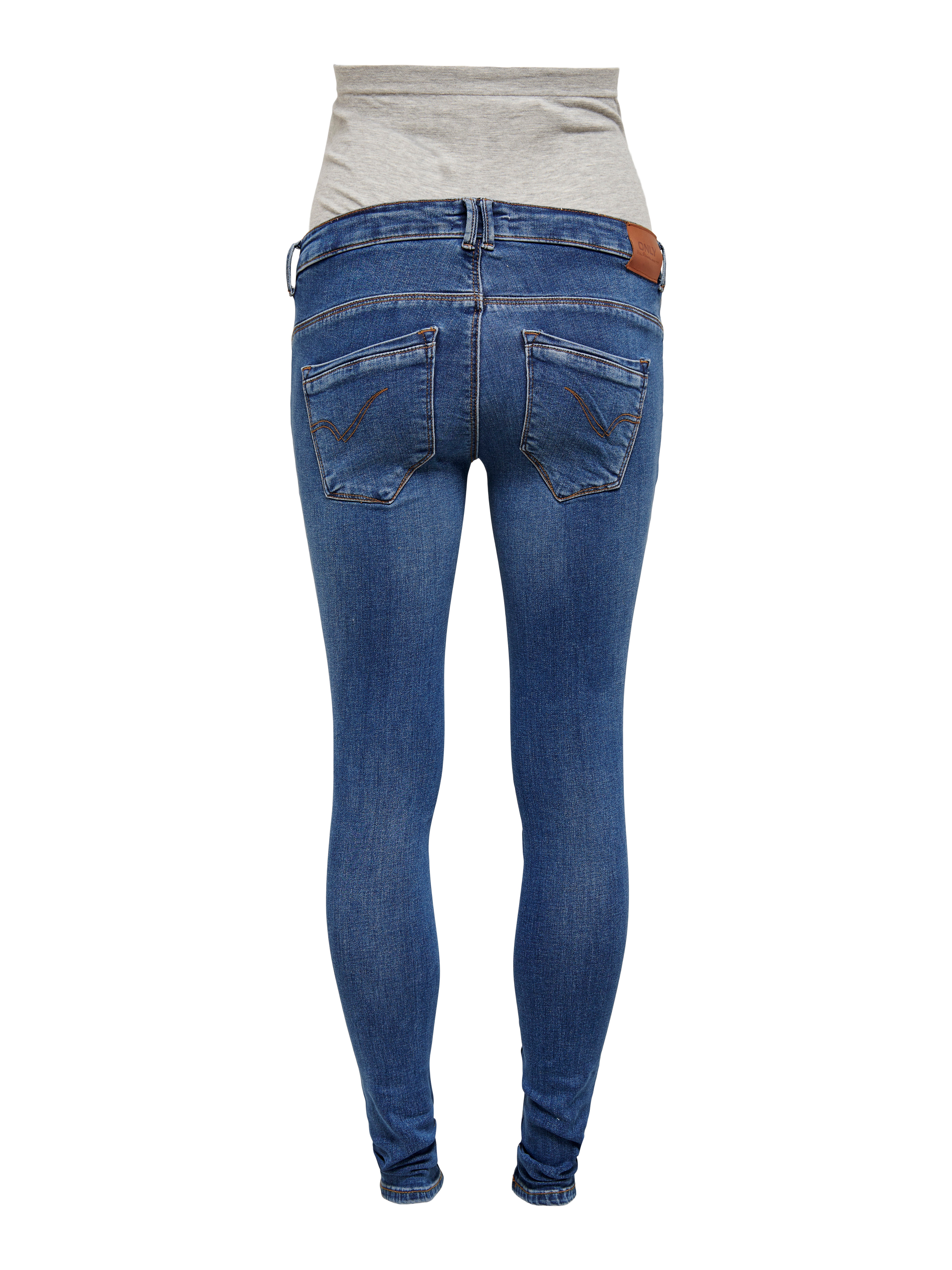 OLMPAOLA Hohe Taille Skinny Fit Jeans Medium Blue Denim