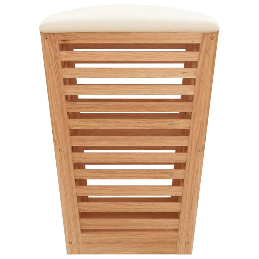 vidaXL Badkamerkruk 40,5x40,5x56 cm massief walnotenhout