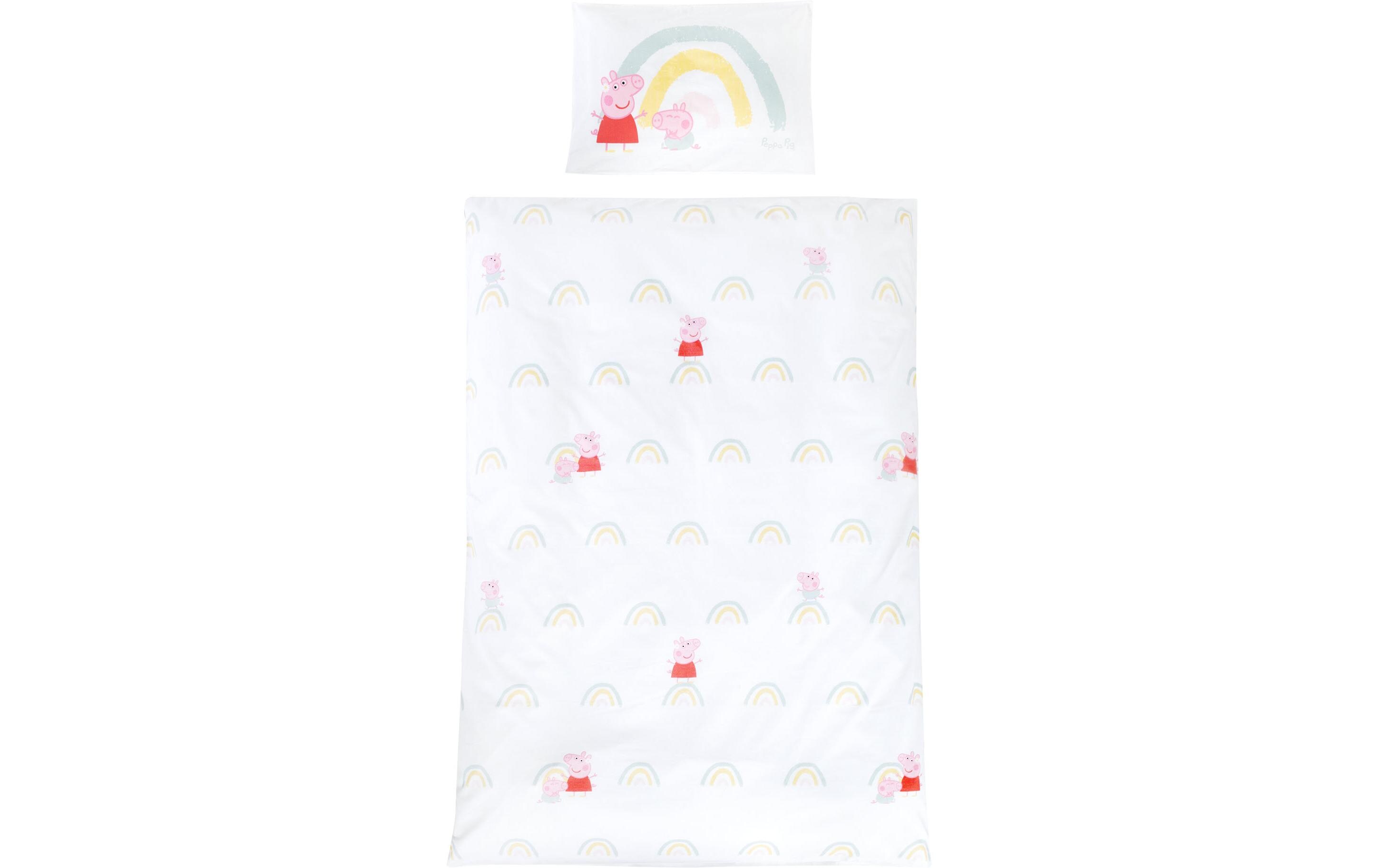 Kinderbettwäsche Peppa Pig 100 x 135 cm + 40 x 60 cmBettwäsche für Kinder