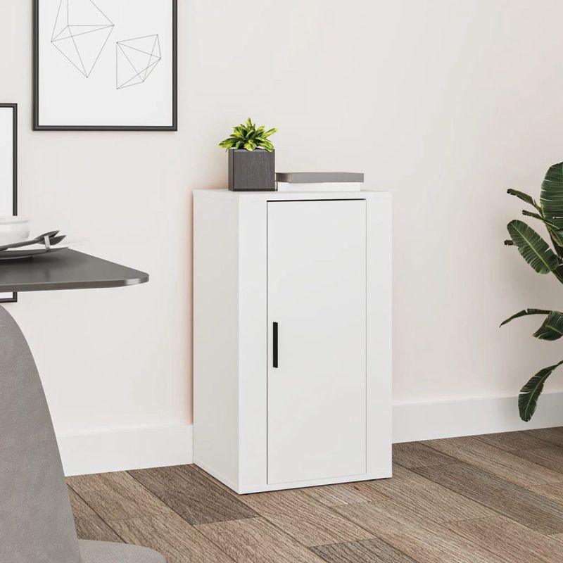 vidaXL Dressoir - Wit - Bewerkte Hout - 40x33x70 cm