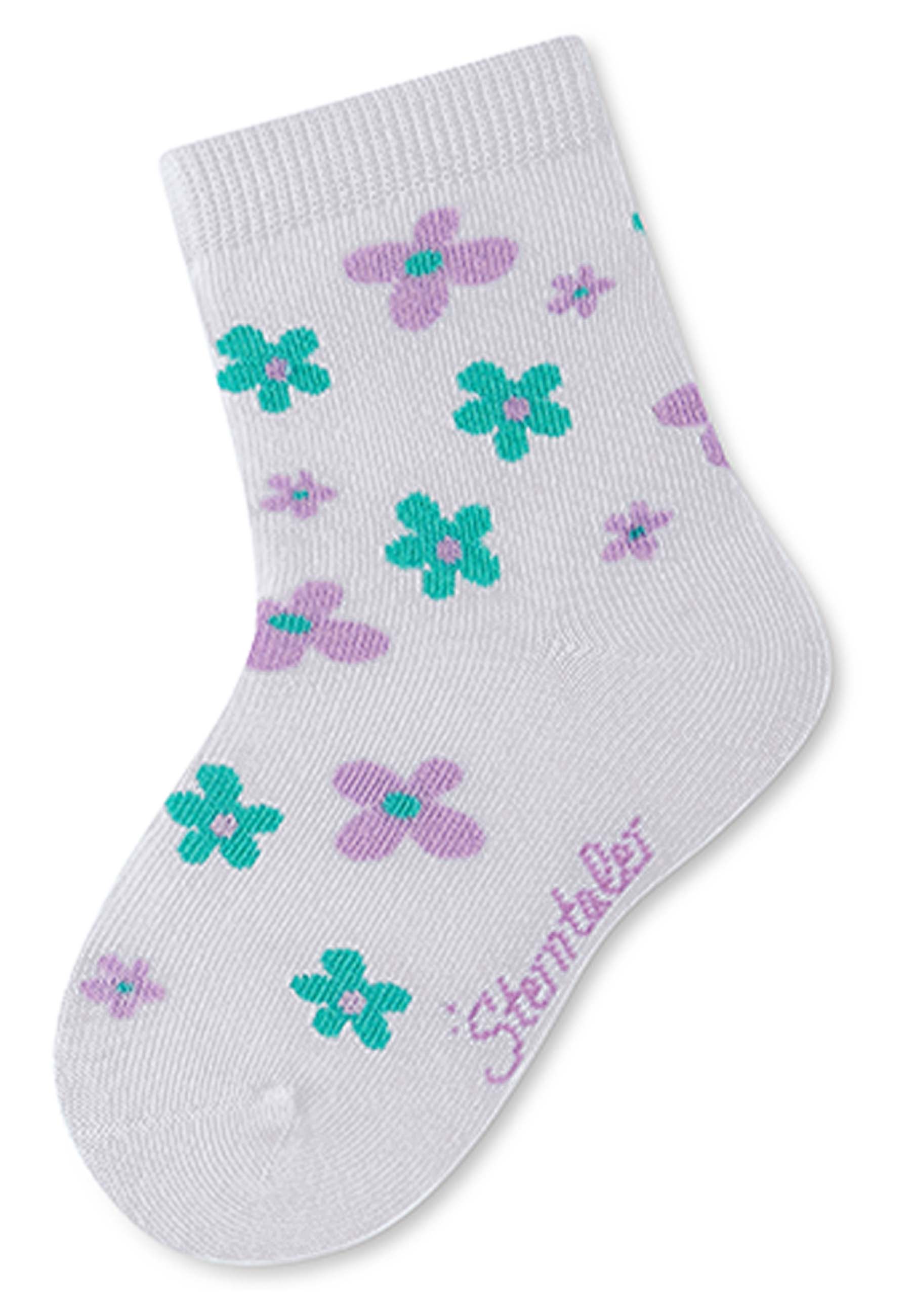 Socken BLUMEN 5er Pack in flieder