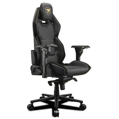 Fauteuil Gamer HOTROD ROYAL - accoudoirs réglables - appui-tête intégré - noir et or
