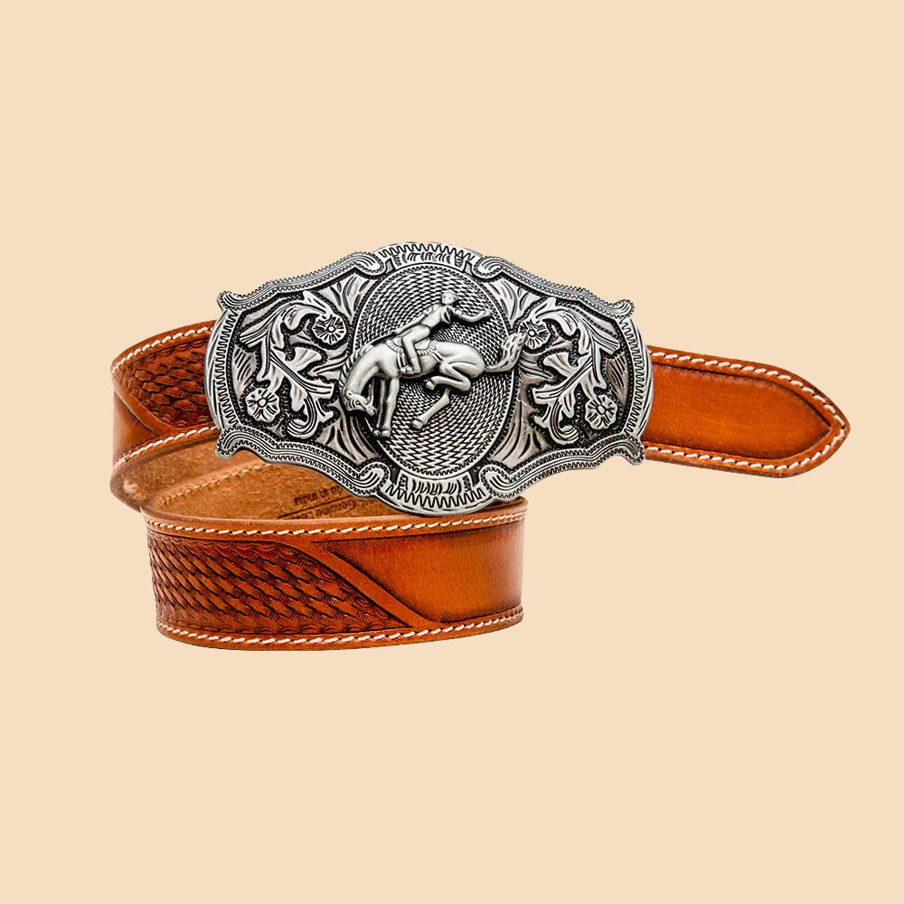 Myra Bag Coco-Bean Hand-Tooled Leather Belt