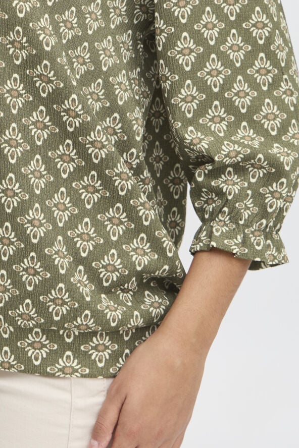 Fransa FRENORA TEE 1 Dusty olive mix