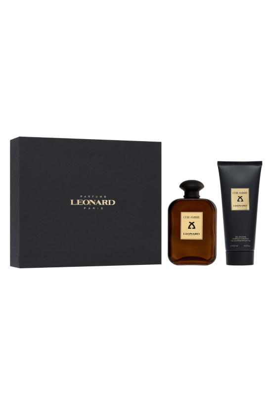 COFFRET PARFUM CUIR AMBRE