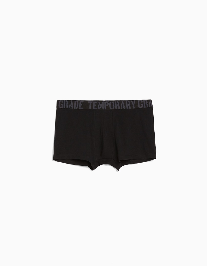 Conjunto de 3 cuecas boxer com letras estampadas