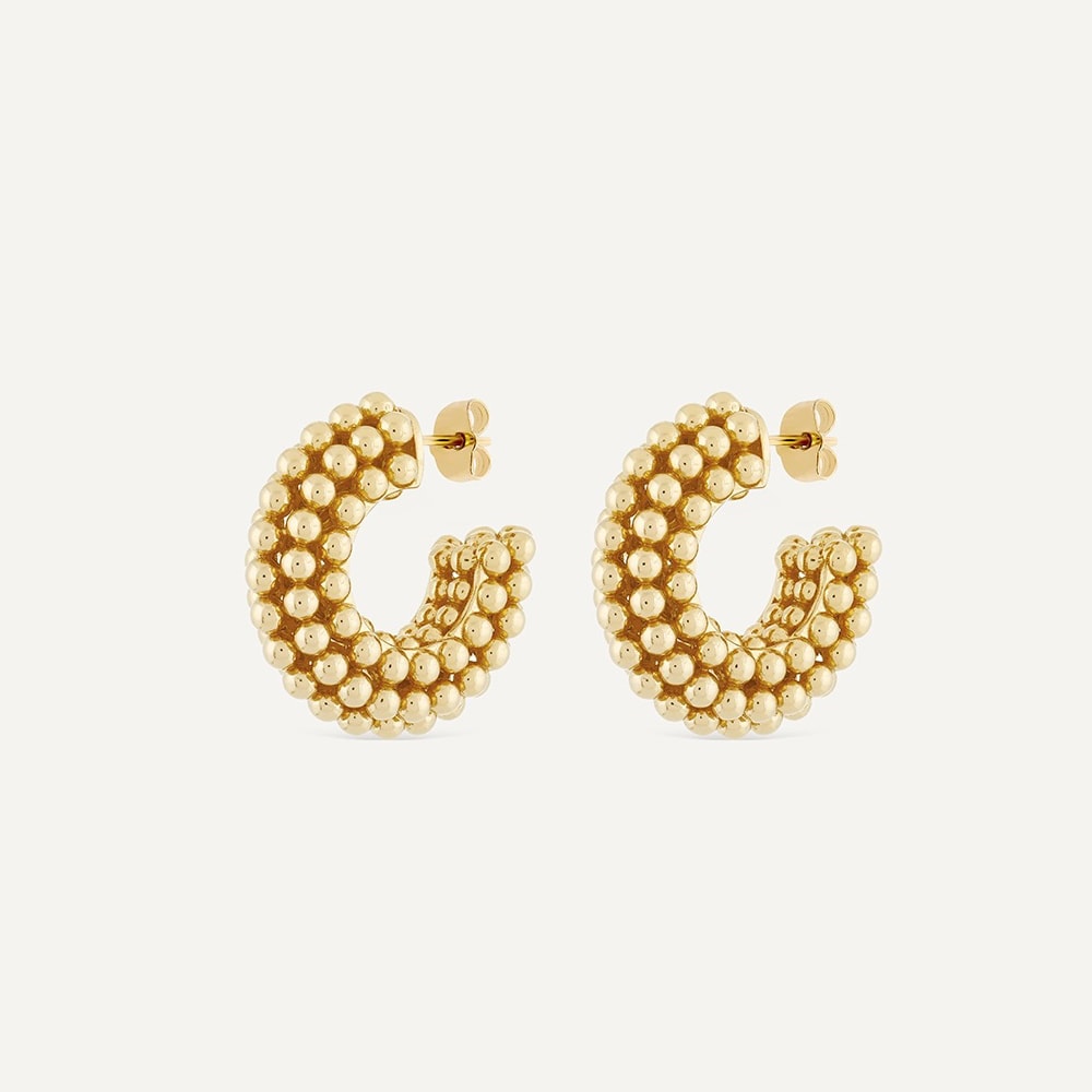 Boucles d'oreilles - Mimosa - Laiton doré or 1 micron