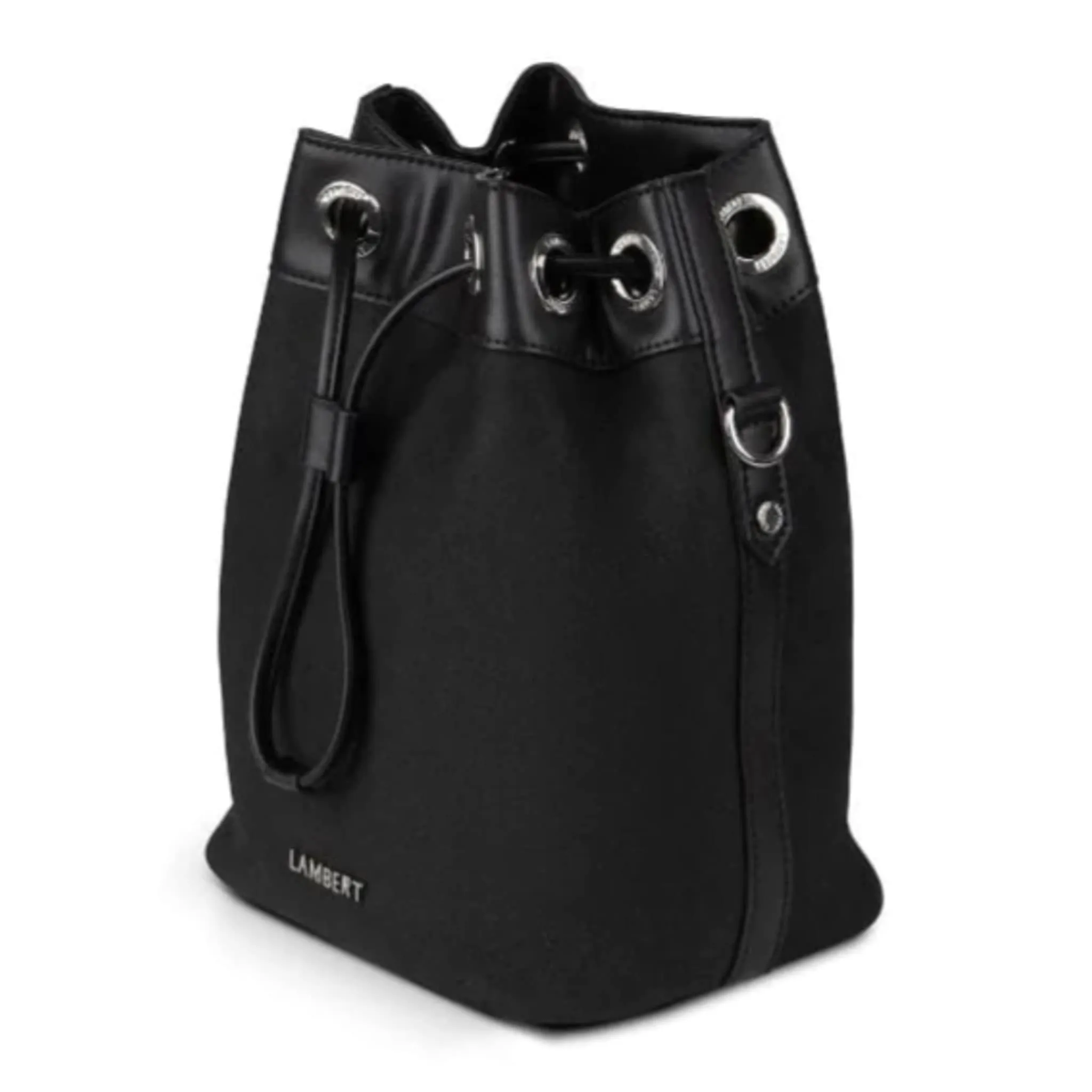 Lambert Sac Bucket 2-en-1 en Microsuède Vegan Camilla - Noir