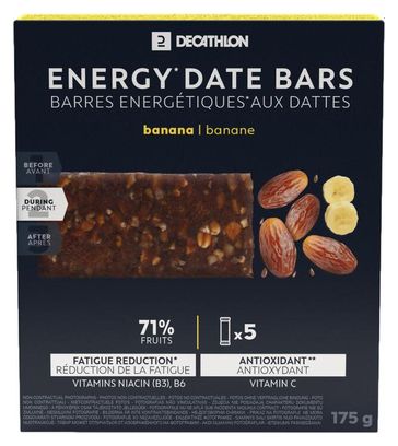 Barres énergétiques dattes Decathlon Nutrition Dattes/Banane - 5x35g