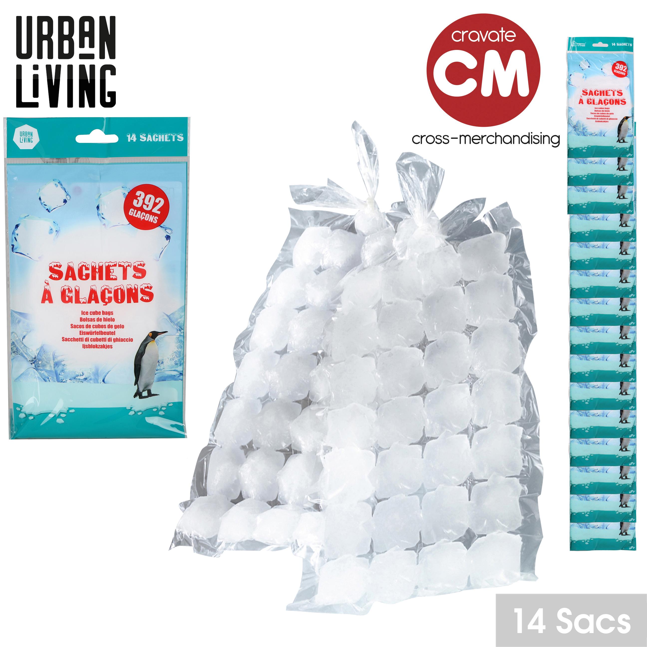 SAC A GLACONS AVEC 28 GLACONS PAR SACHET X14 PIECES