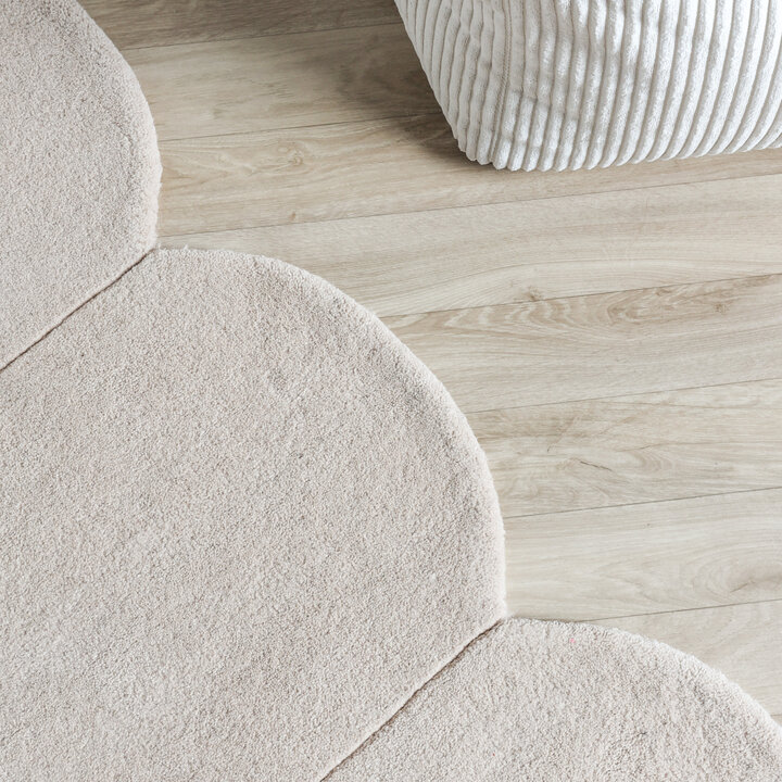 Organisch vloerkleed - Chester Lines Creme
