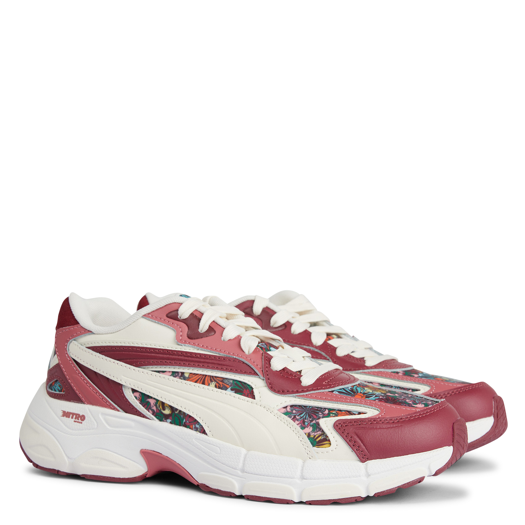 TEVERIS NITRO LIBERTY - Baskets basses imprimées en cuir| Rose