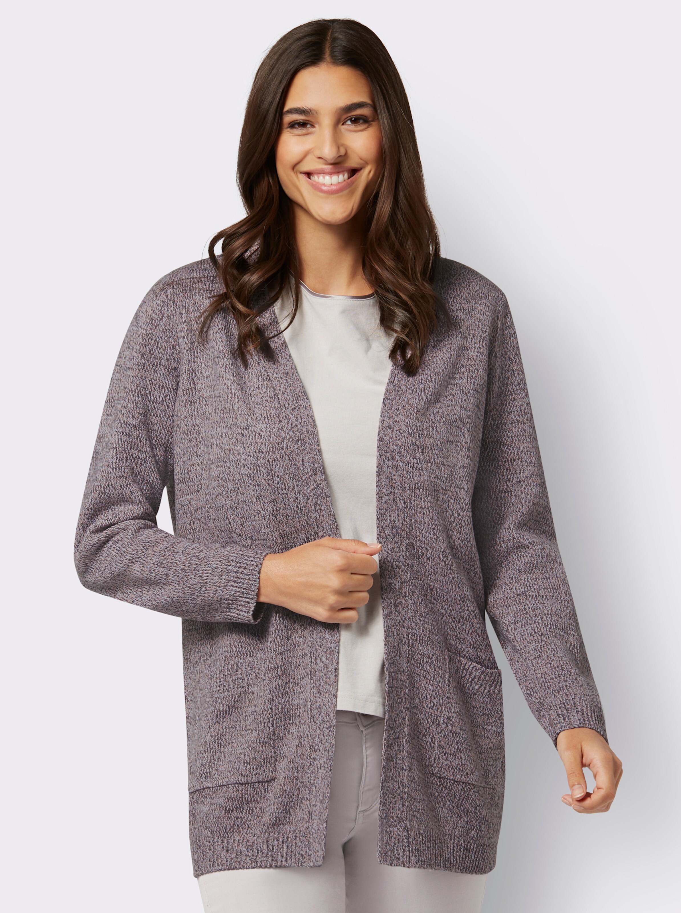 Longstrickjacke