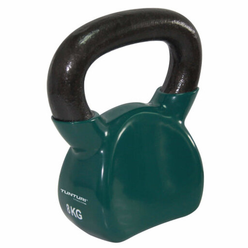 Tunturi Vinil Kettle Bell 8kg Verde - Pesa Rusa 8kg Verde