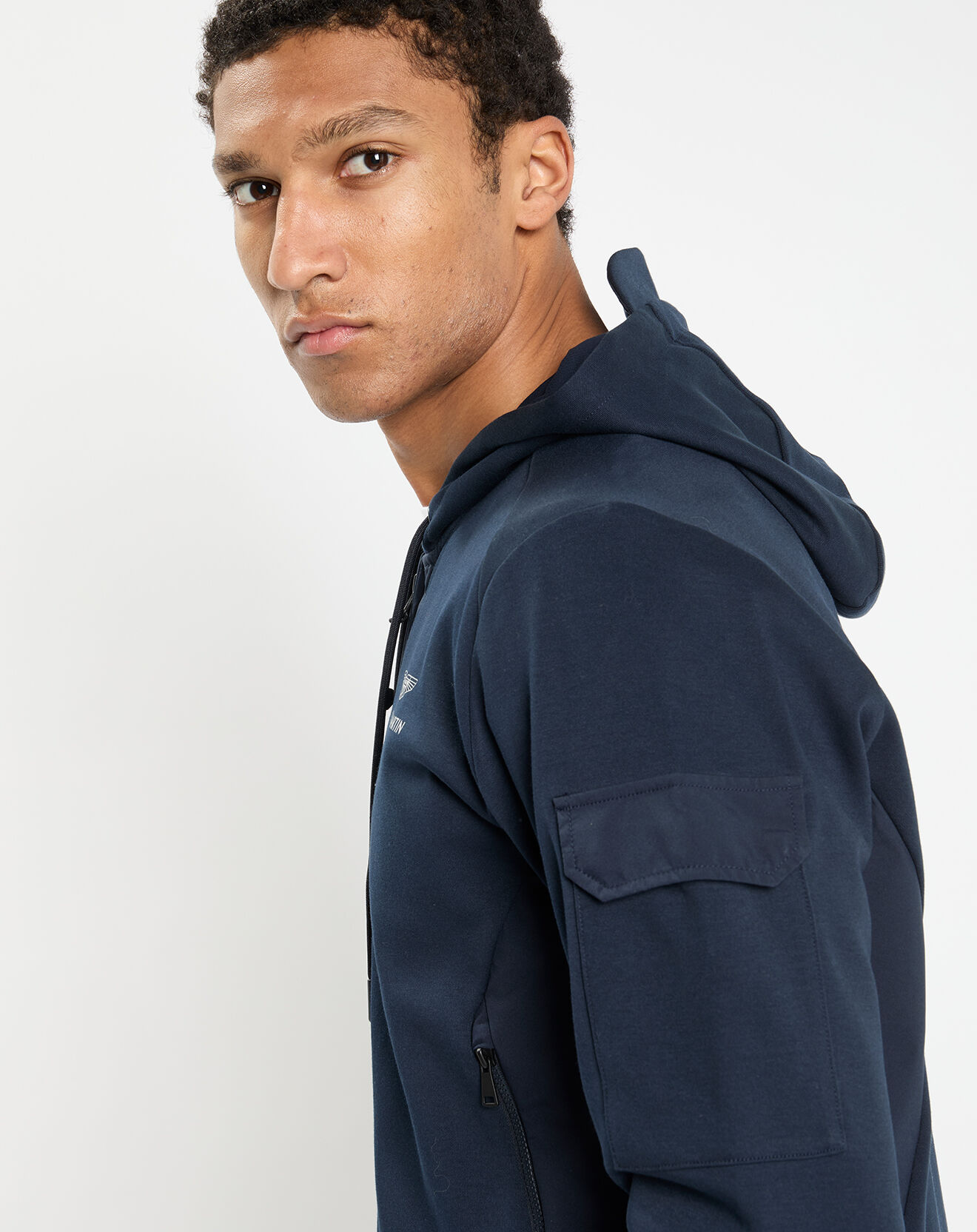 Hackett London Sweat zippé Aston Martin Racing bleu marine