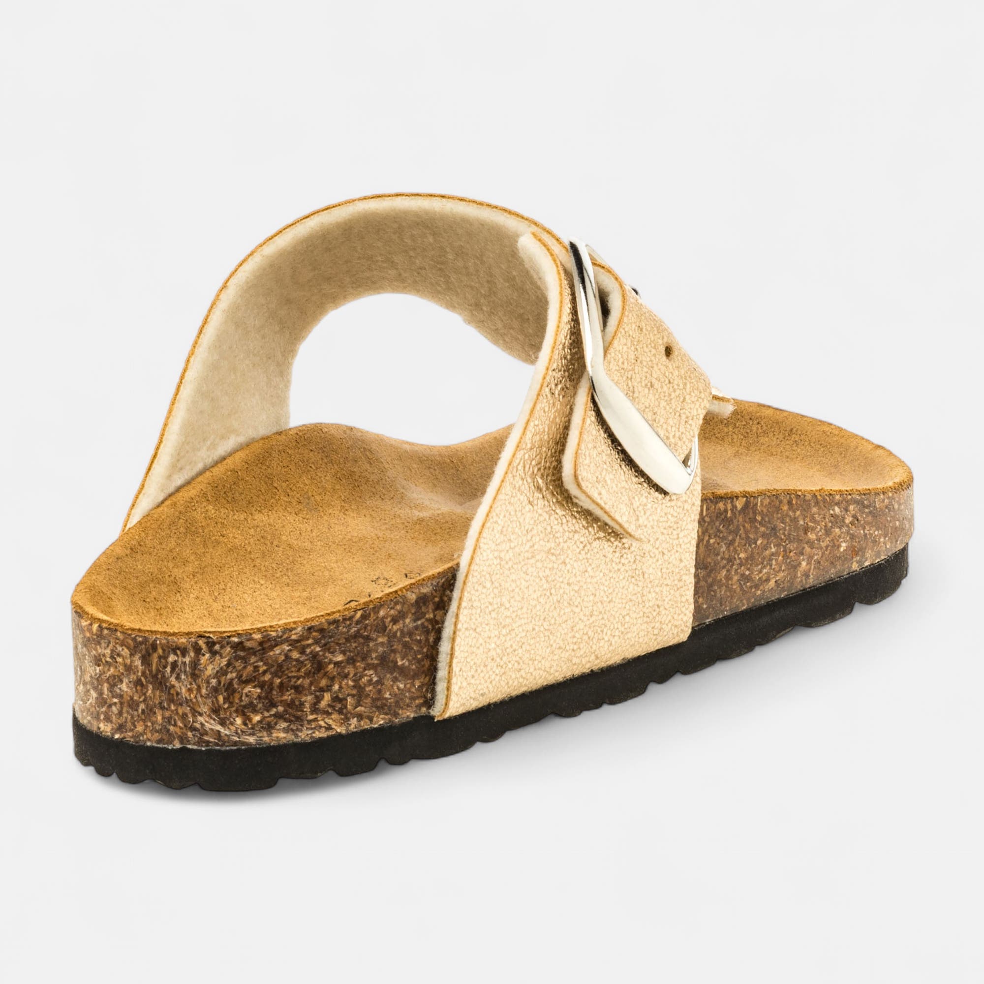 Mules semelle liège Femme or