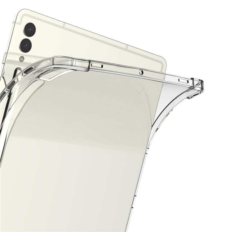 Samsung Galaxy Tab S9 FE  Plus Gummi Case Hülle Air Cushion Fallschutz   S-Pen Aussparung - Transparent