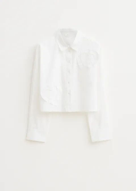 Blouse met hart wit (WIT)