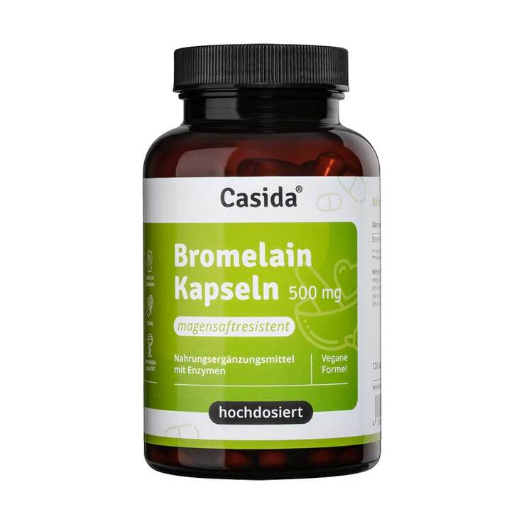 Bromelain 500 mg hochdosiert magensaftresistent Kapseln , 120 St