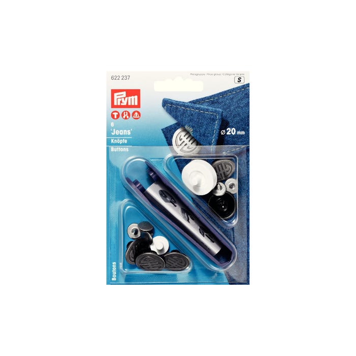 Prym-6 jeansknopen 20 mm