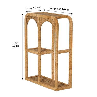 Étagère murale en rotin et bambou