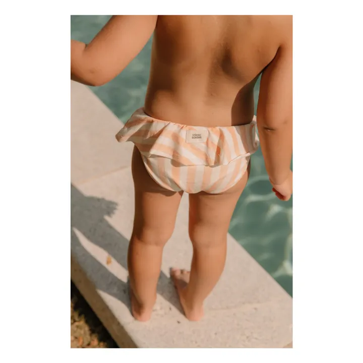 Studio Bohème Culotte de Bain Mimi Rayée | Rose
