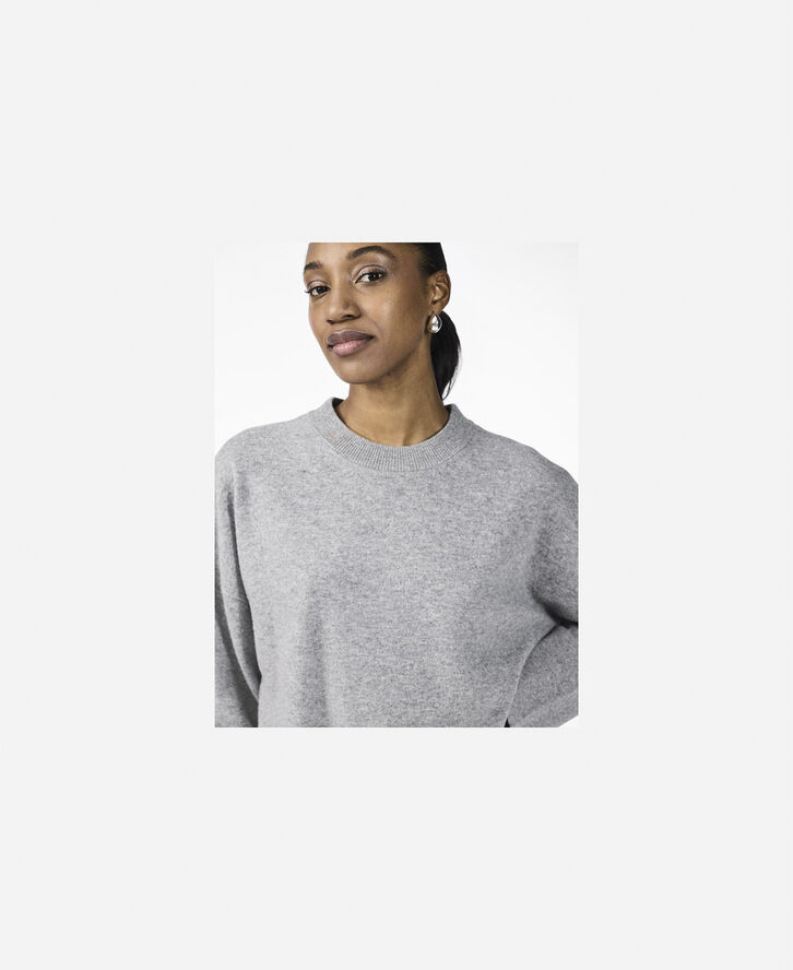 YAS YASEMILIE O-NECK KNIT PULLOVER S. N Light grey melange