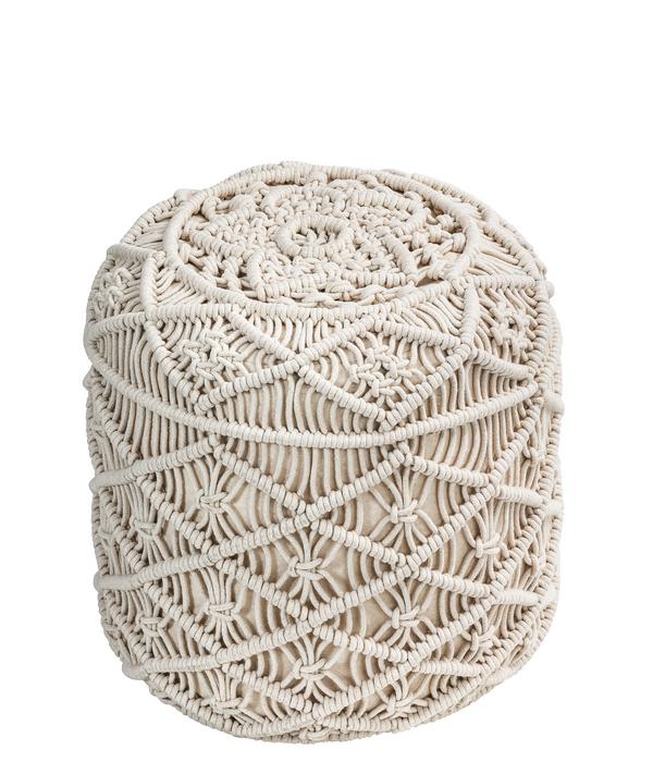 Dehner Pouf Tessa, ca. Ø45/H35 cm