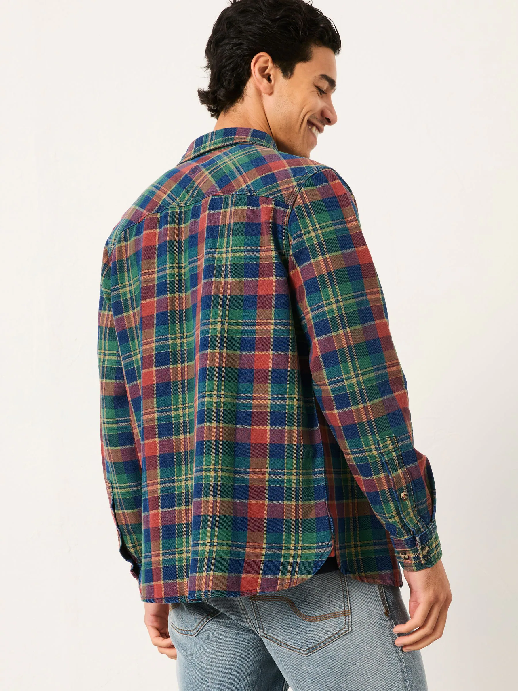 Veelkleurig - FatFace Long Sleeve Buffalo Check Shirt