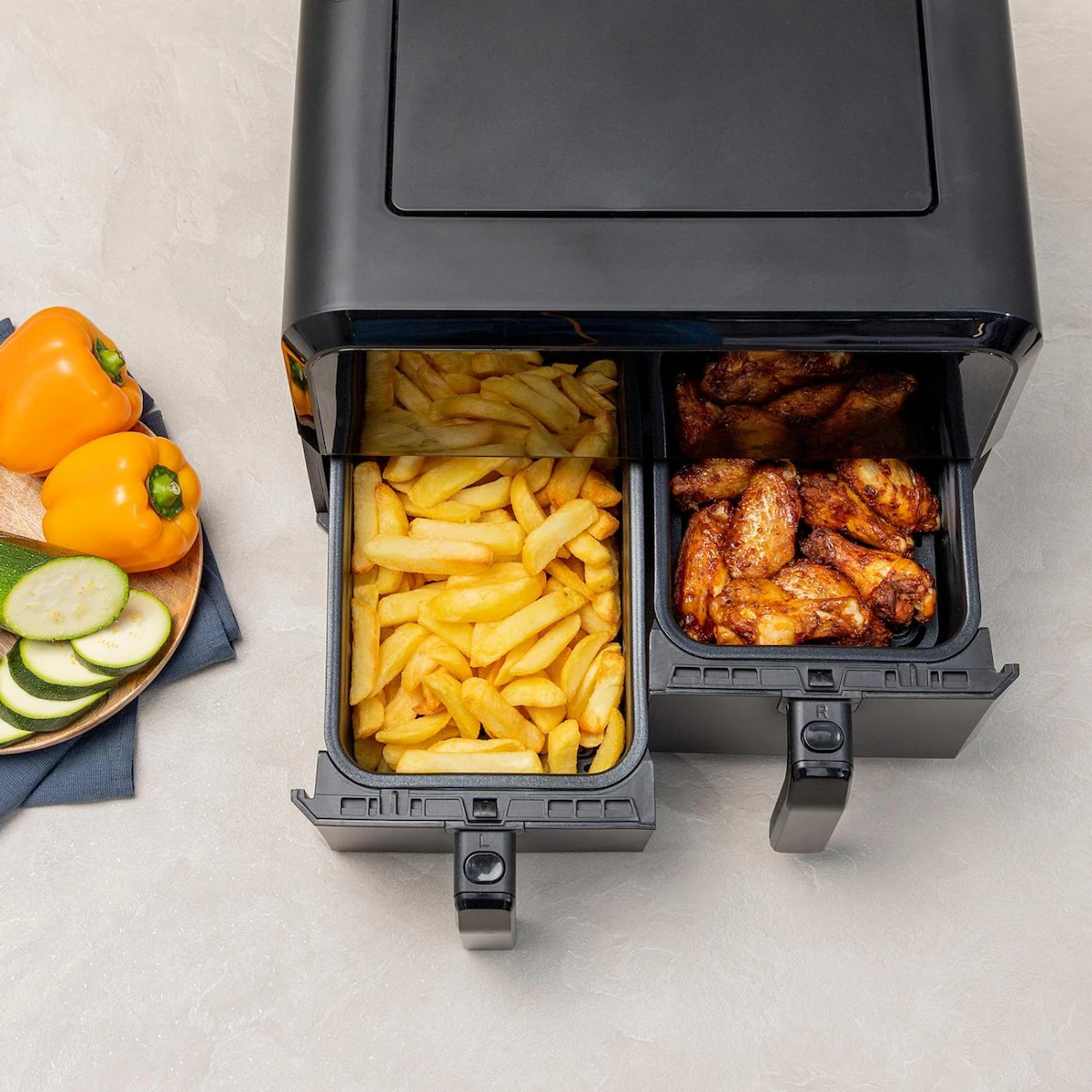 Princess Luftfritös med dubbla korgar 2X4l  2400W  182068