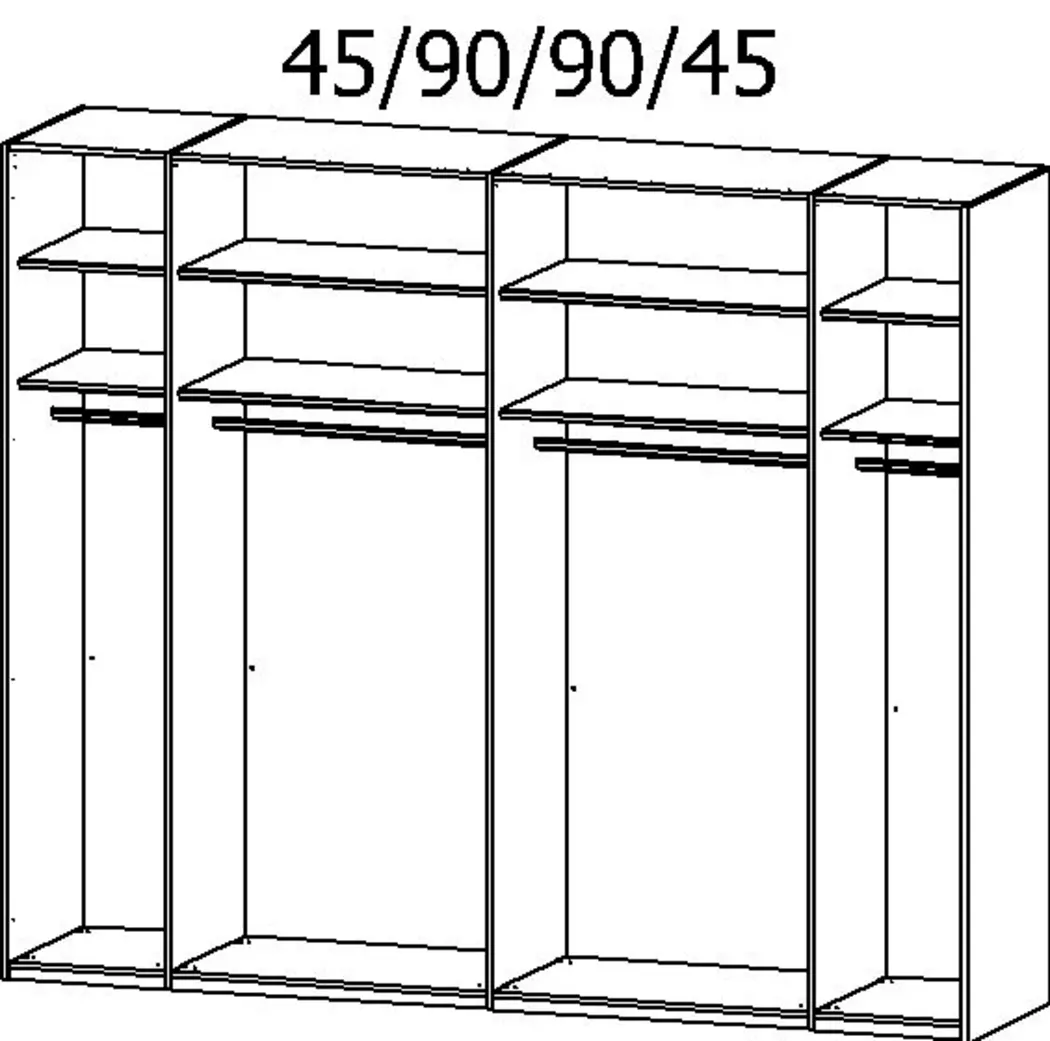Schwebetürenschrank Formes 271 x 223 cm