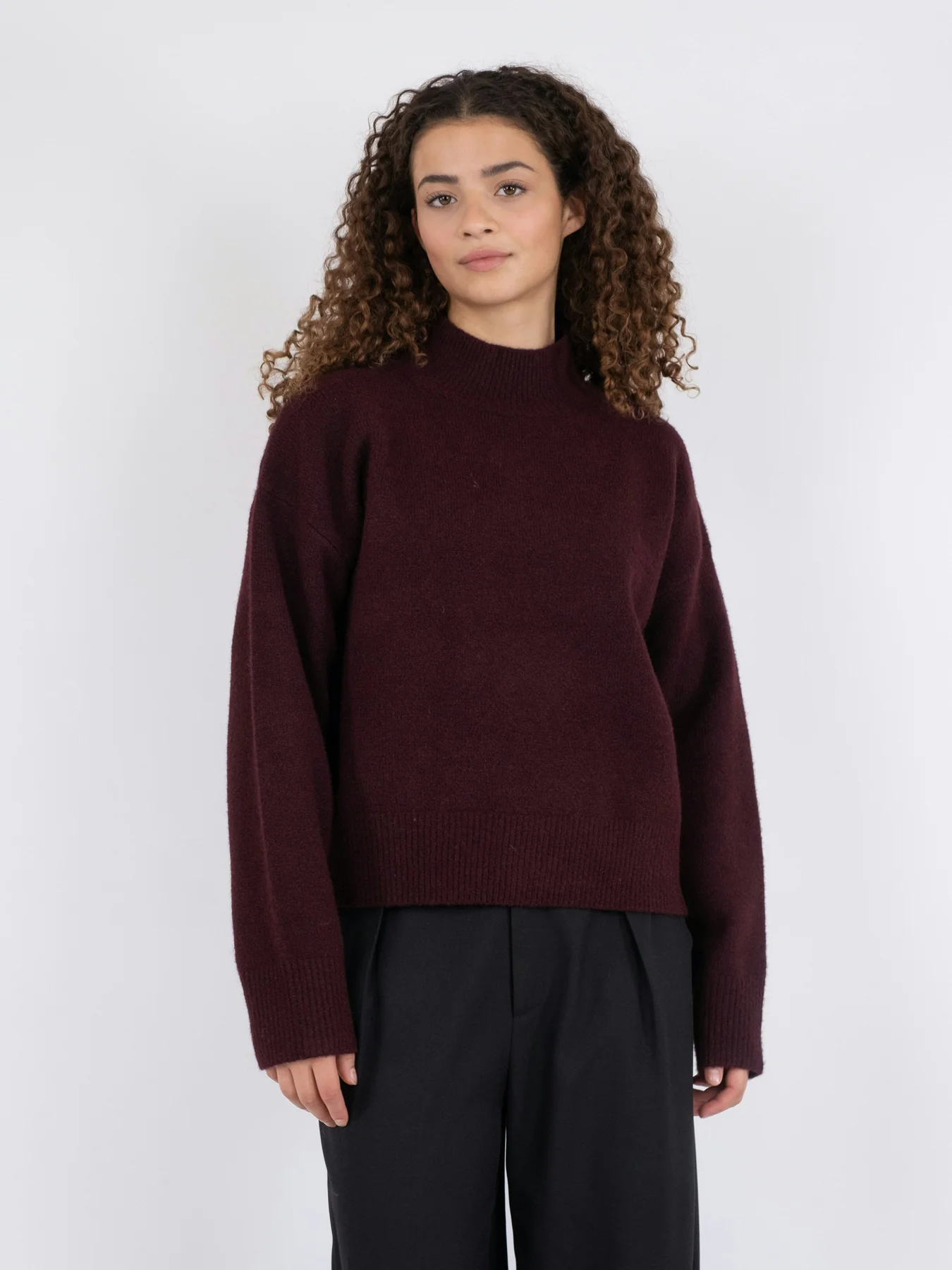 Neo Noir Paulina Knit Blouse wine