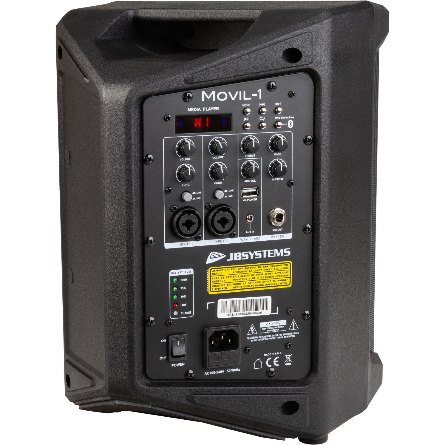 JB systems MOVIL-1 mobiele accu-speaker