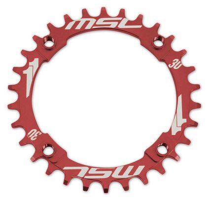 MSC Plateau CNC Alu 7075 Narrow Wide 4 branches 104mm Rouge