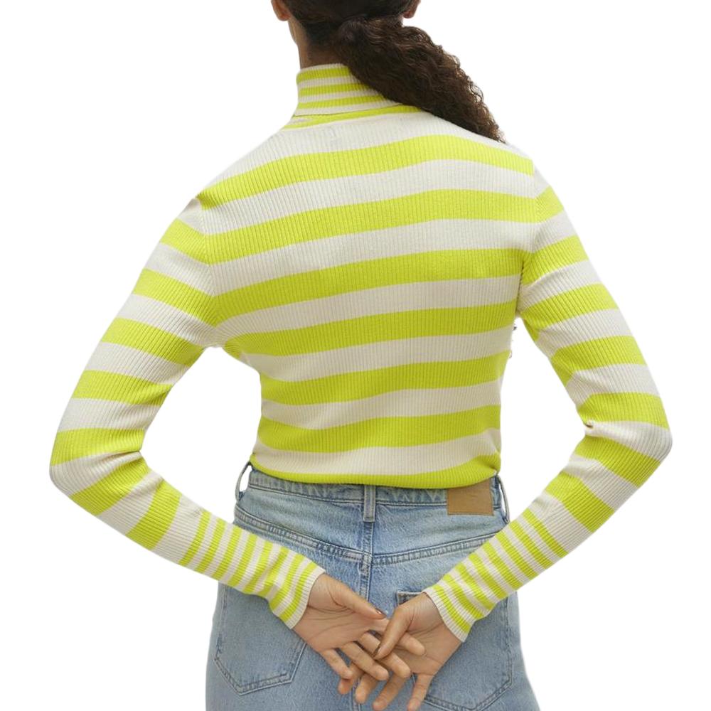 Vero Moda Pull Vert/Ecru Femme Vero Moda Maxine
