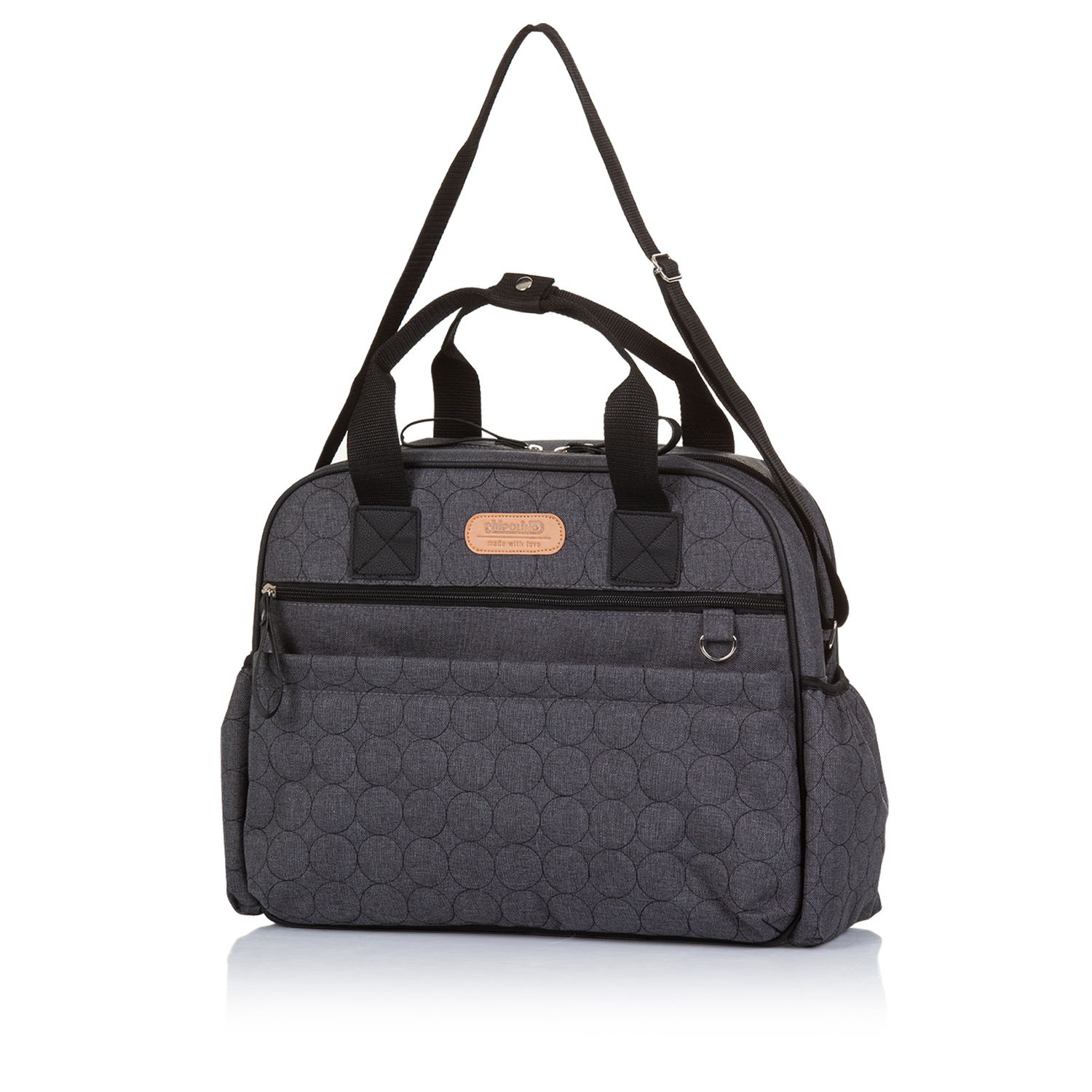 Chipolino Wickeltasche Handtasche universal, Wickelunterlage Reißverschluss grau