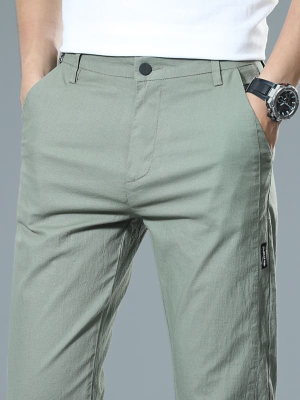 Denimic - Slim Fit Broek met Hoge Taille