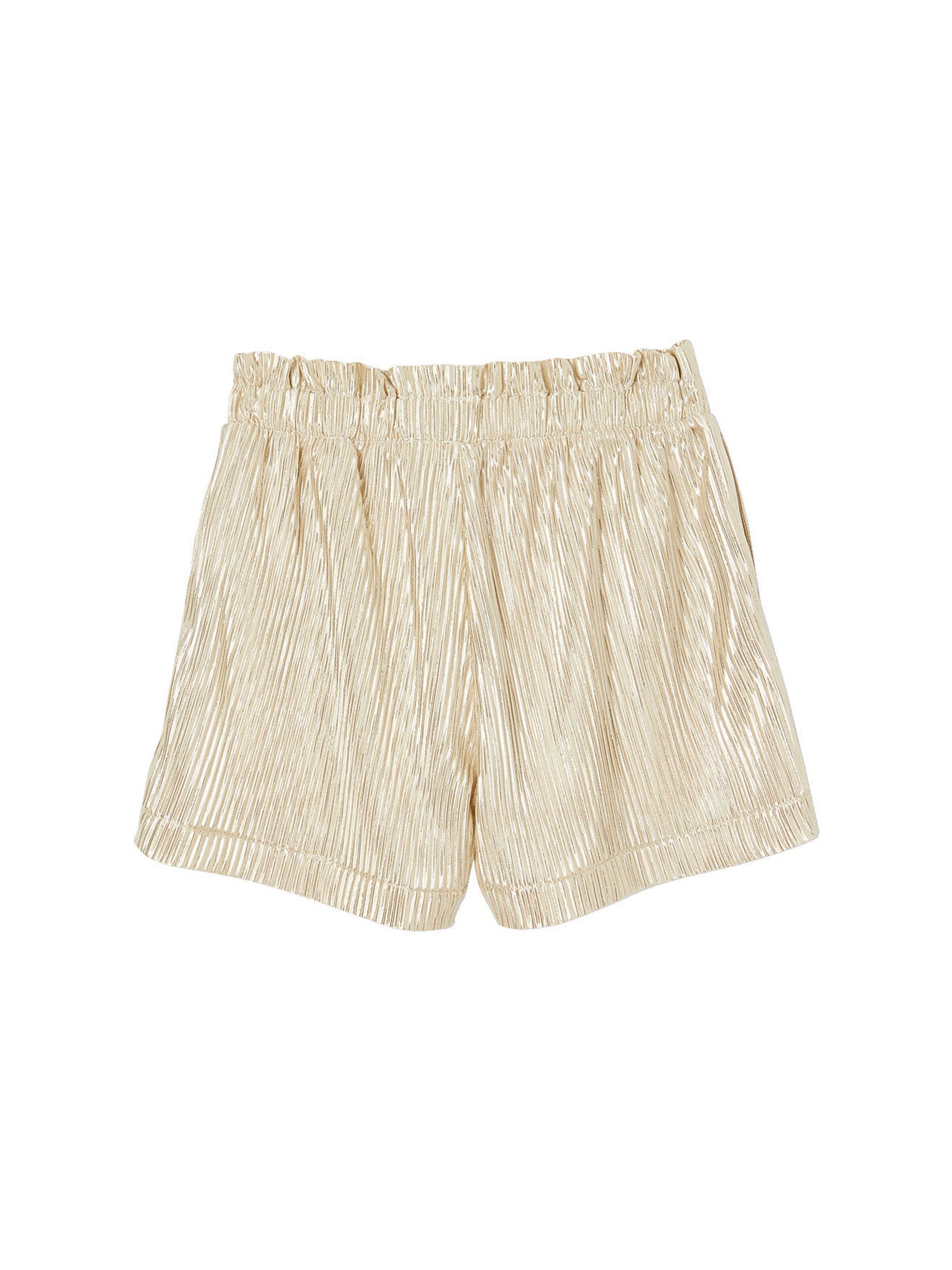Vertbaudet Festliche Mädchen Shorts in Glanzoptik gold